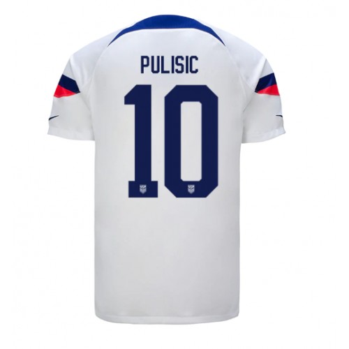 Fotbalové Dres Spojené státy Christian Pulisic #10 Domácí MS 2022 Krátký Rukáv